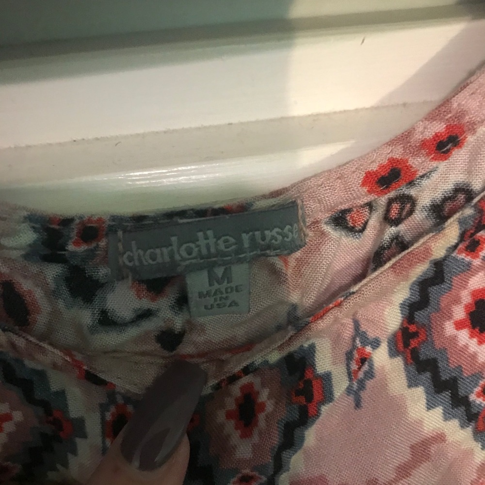 Aztec Print Cropped Tanktop - Picture 2 of 2